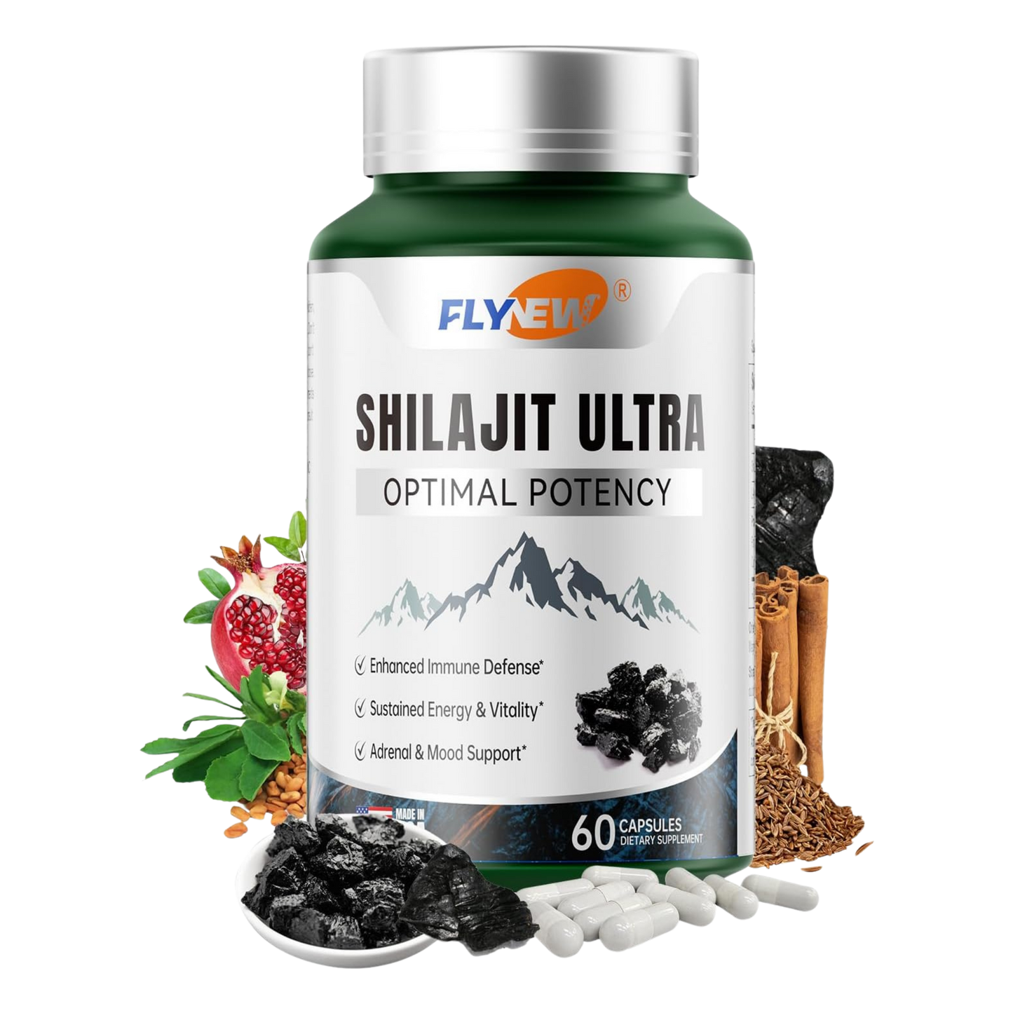 FLYNEW® Shilajit Ultra Optimal Potency 2X1 IMPORTADO 🇺🇸