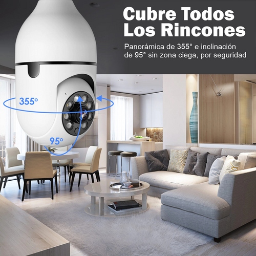 LumiGuard™ | Cámara Bombillo de Seguridad 360°