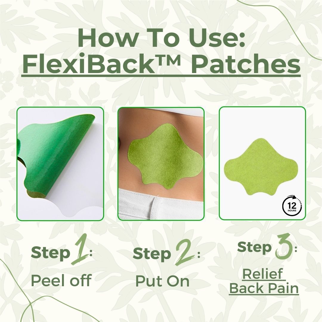 FlexiBack™️| Parches naturales con calor para el dolor de espalda x10