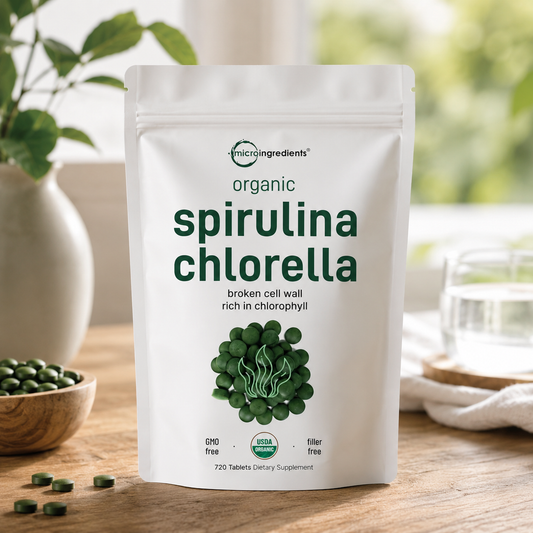 Micro Ingredients Organic Spirulina Chlorella Mini Tabletas