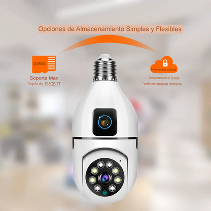 LumiGuard™ | Cámara Bombillo de Seguridad 360°