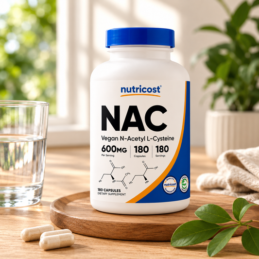 Nutricost N-Acetil L-Cisteína (NAC) 600mg, 180 Cápsulas