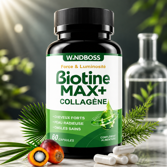 Windboss Biotina MAX+ con Colágeno