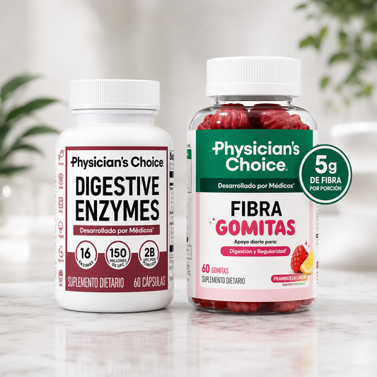 COMBO Physician's Choice Digeztive Enzimes + Gomitas de Fibra