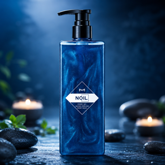 NOIL Aquablue Gel de Ducha Perfumado – 1 Botella (400 ml)｜AHA/BHA + Probióticos｜Control de Grasa y Acné Corporal