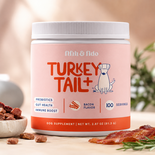 Fifth & Fido Turkey Tail+ Hongo Cola De Pavo Para Perros